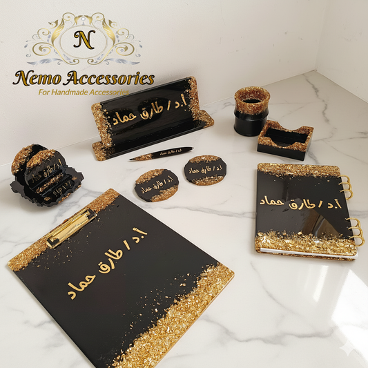 طقم مكتب الريزن الاسود