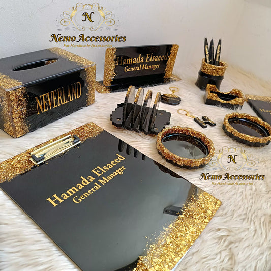 طقم مكتب الريزن الاسود