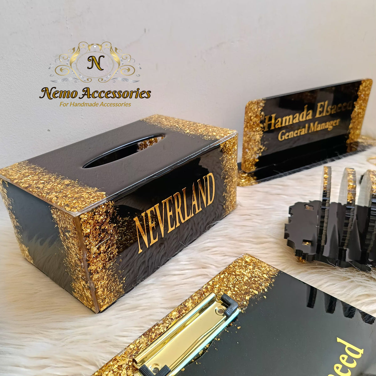 طقم مكتب الريزن الاسود