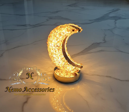 اباجورة ليد مع احجار سترين طبيعى