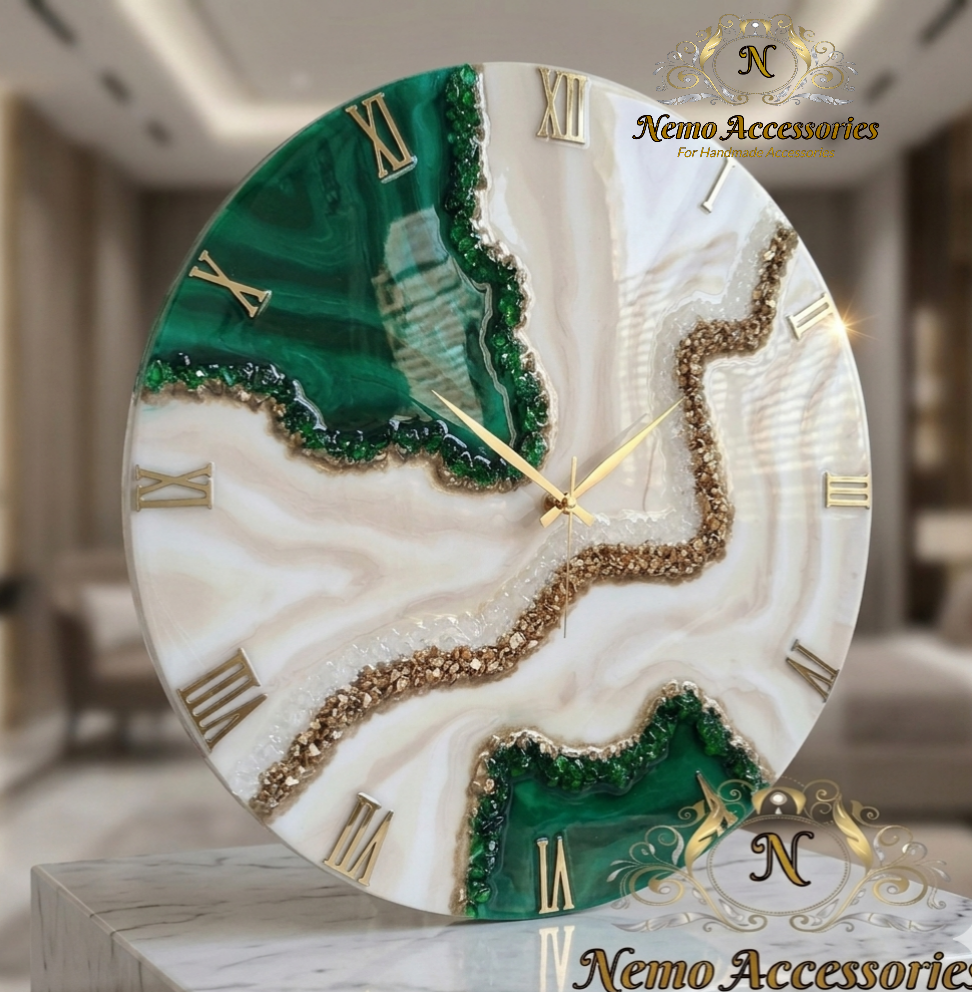 ساعة حائط هاندميد من الريزن و الاحجار