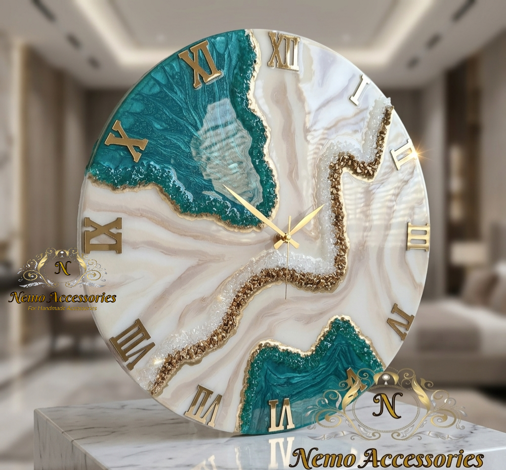ساعة حائط هاندميد من الريزن و الاحجار