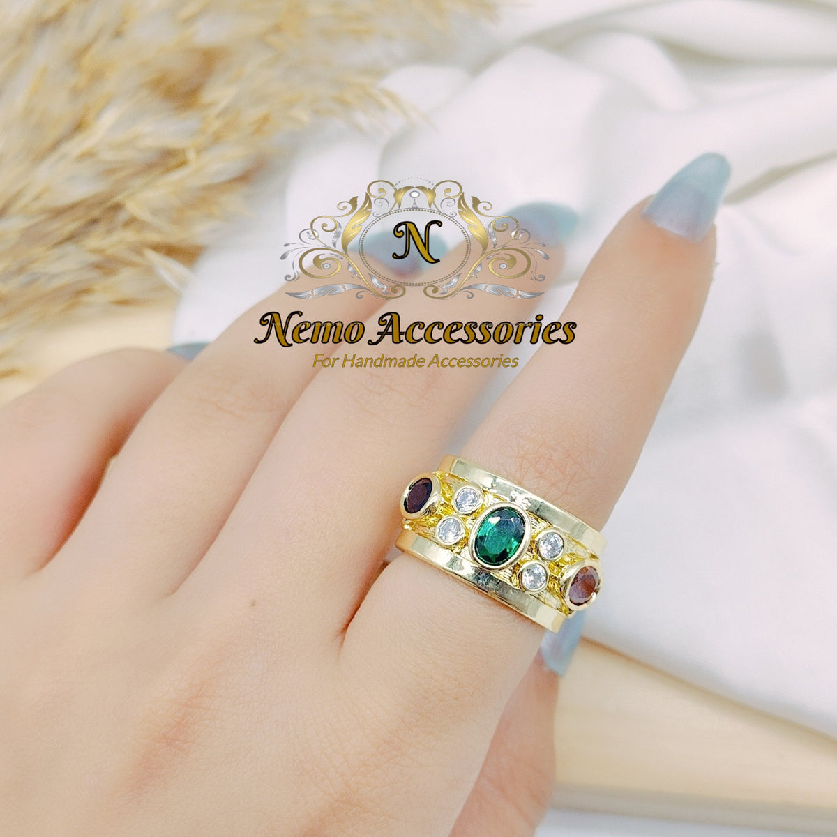 gold - plated free size ring