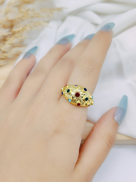 gold-plated free-size ring