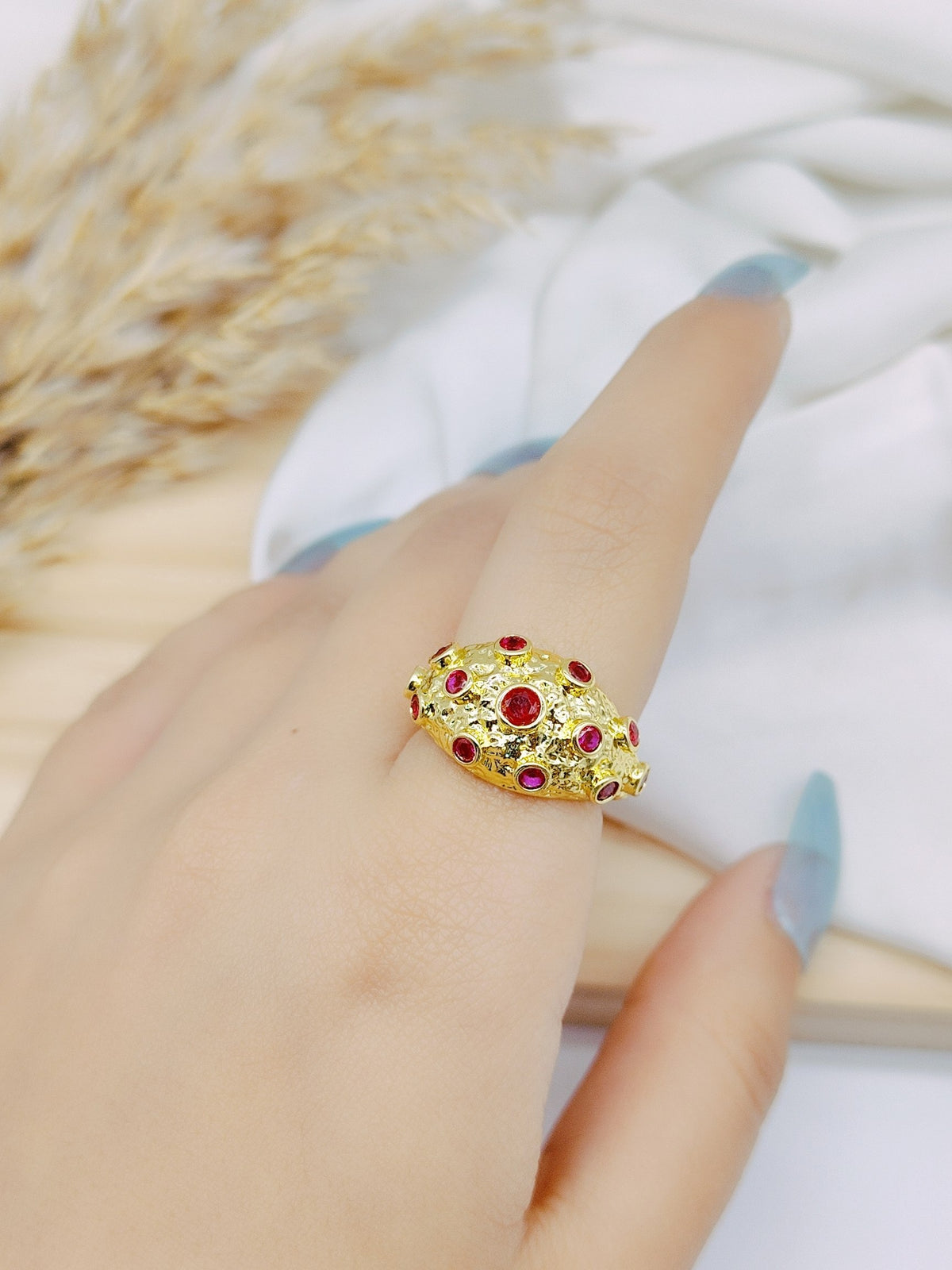 gold-plated free-size ring