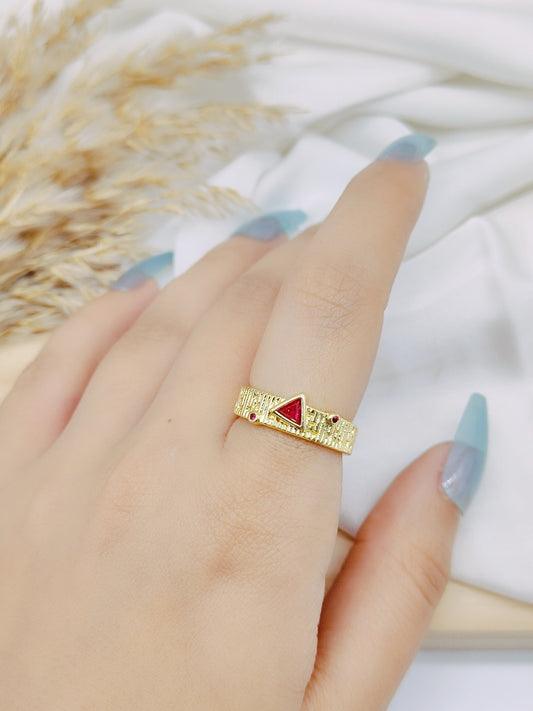 gold - plated free size ring