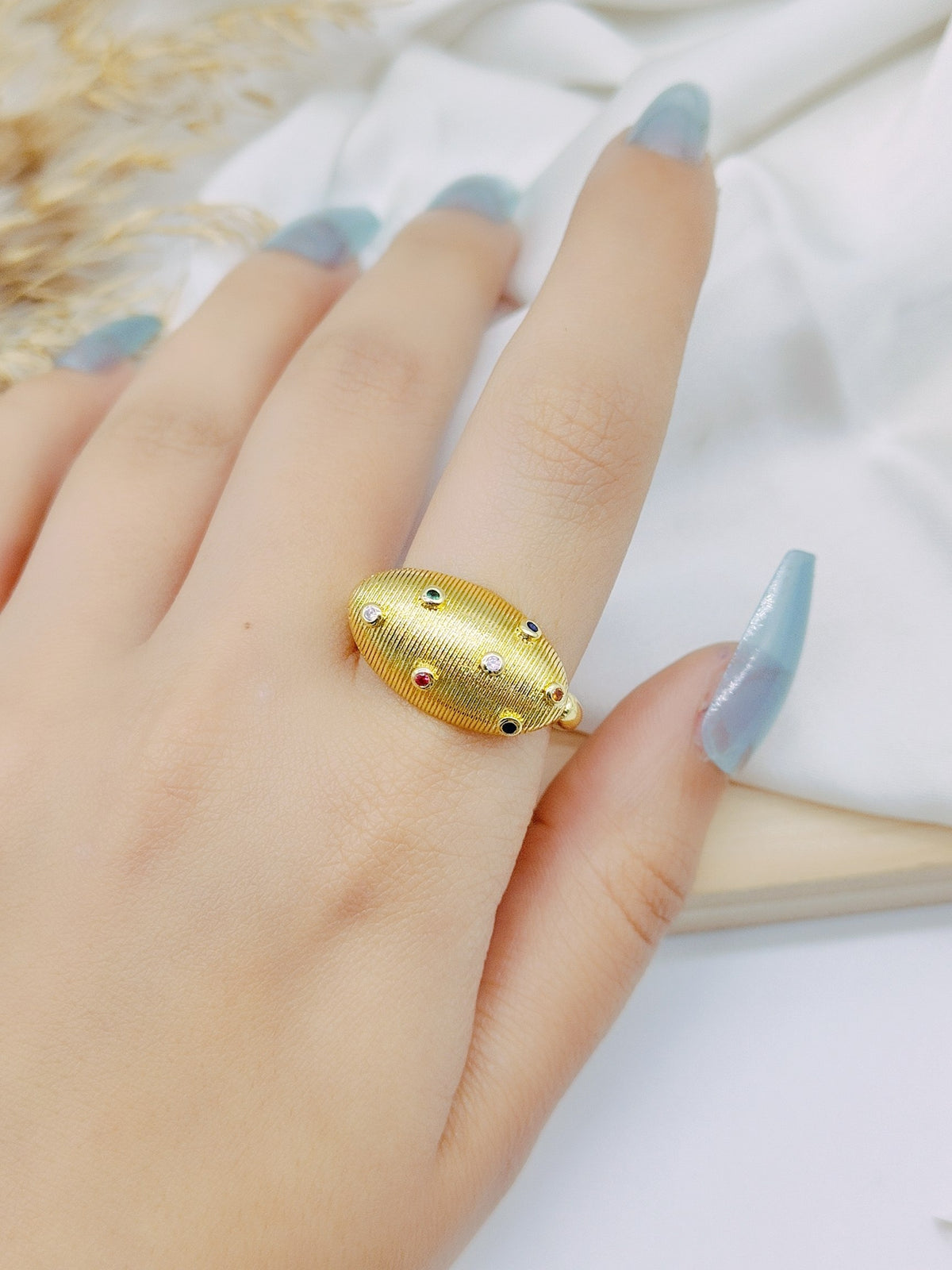 gold-plated free-size ring
