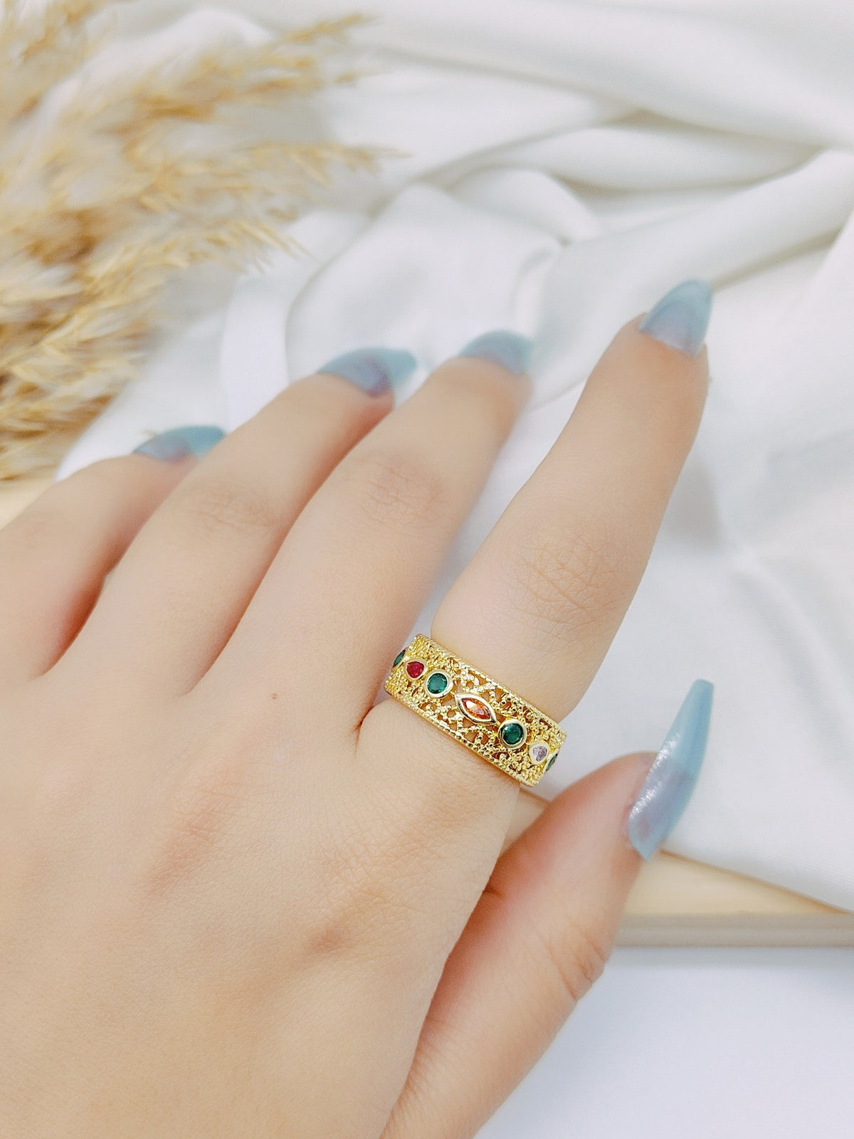 gold - plated free size ring