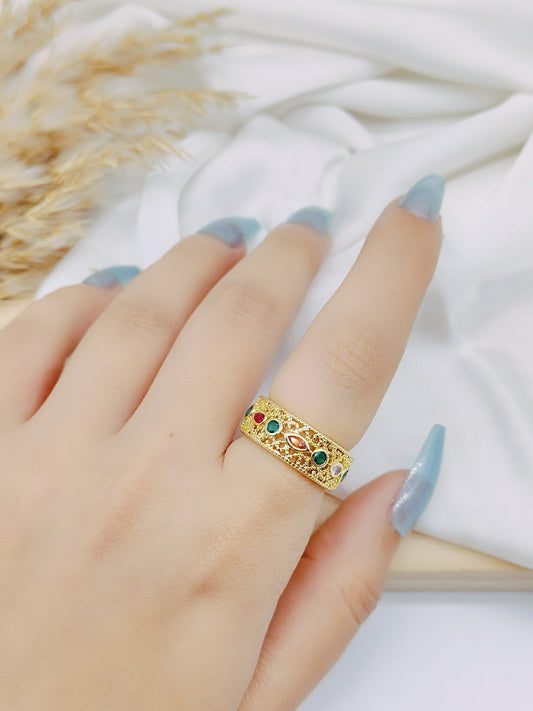 gold - plated free size ring