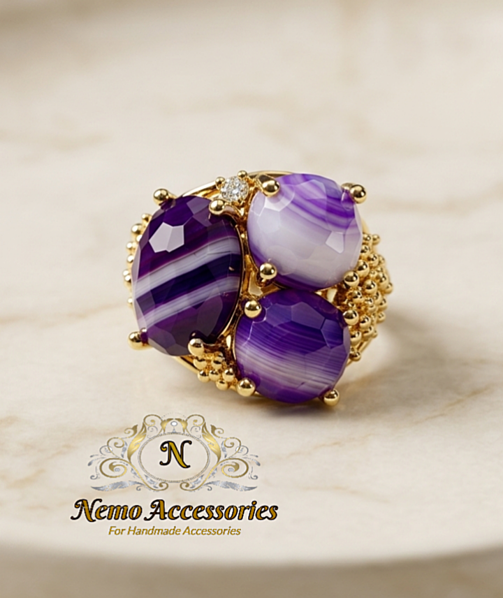 agate - rose quartz rings