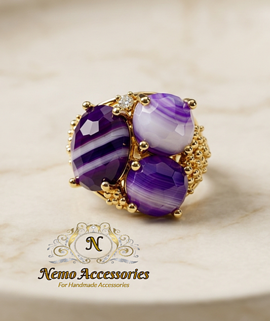 agate - rose quartz rings