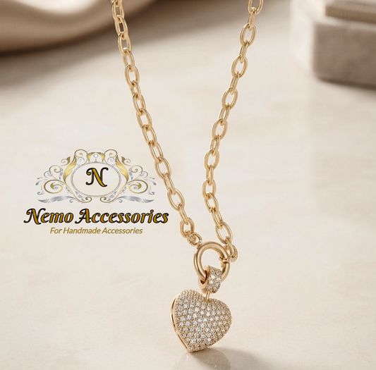 zircon - heart necklace