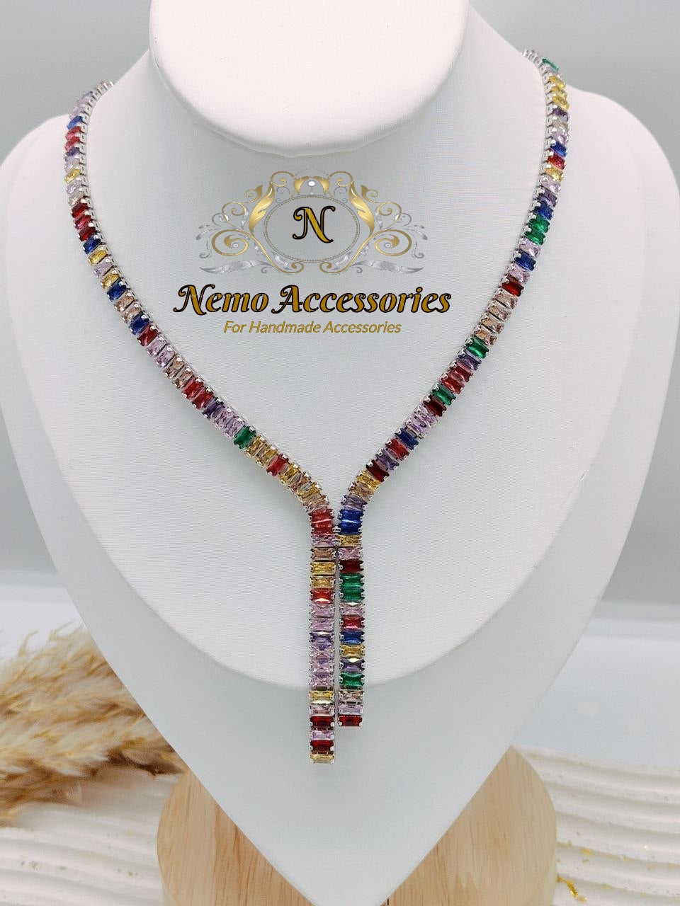zircon tennis necklace