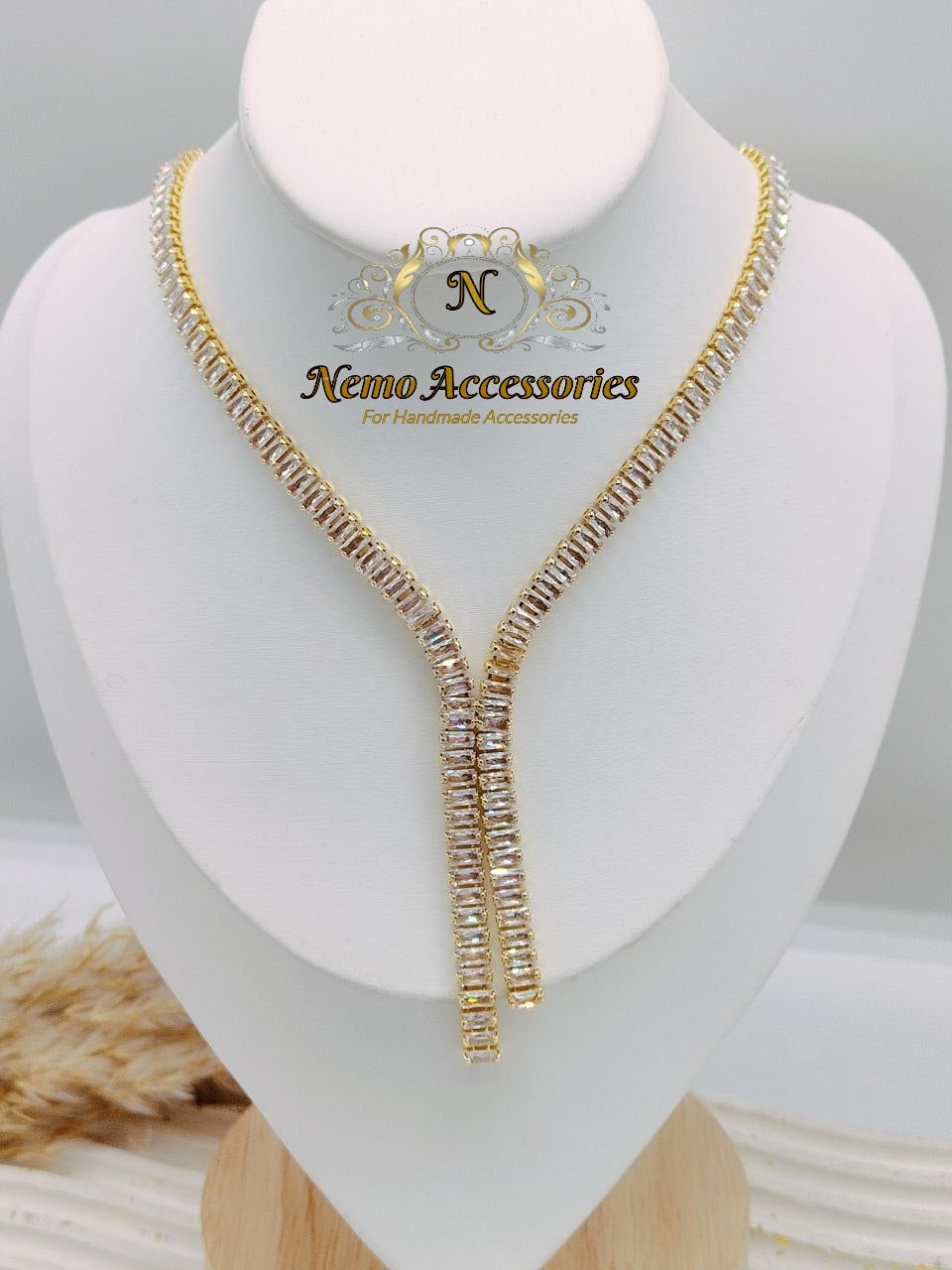 zircon tennis necklace