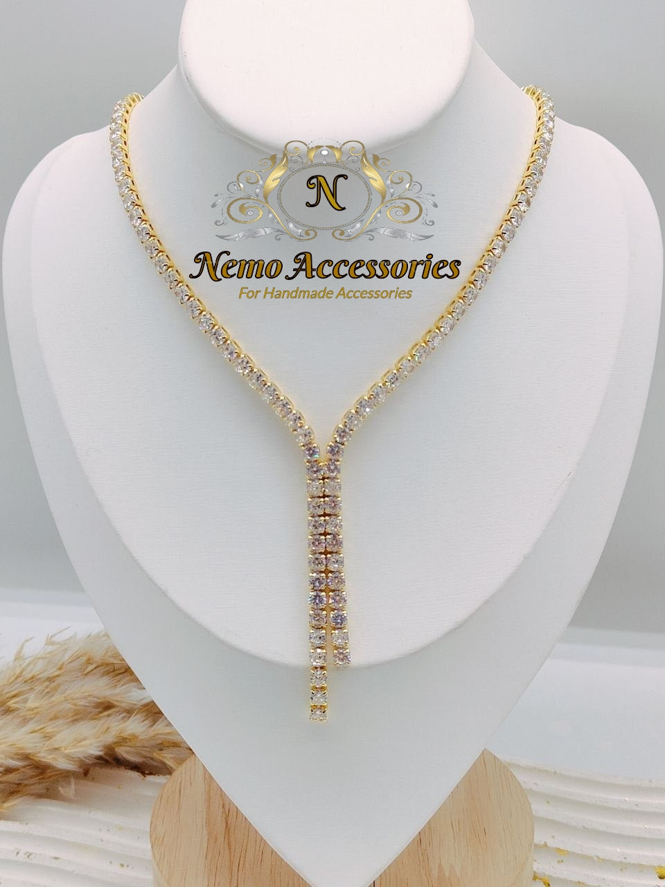 zircon tennis necklace