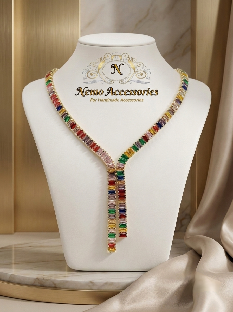 zircon tennis necklace