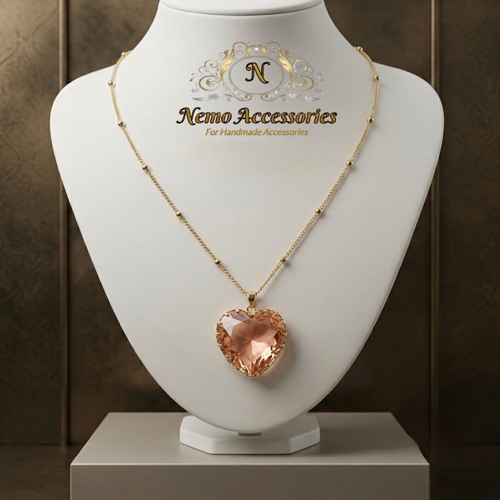 crystal heart necklace