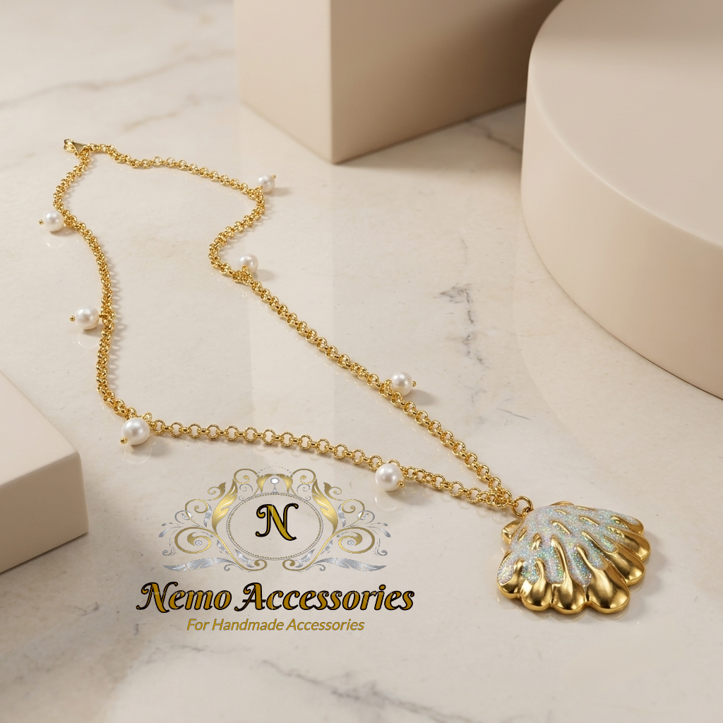shell and pearl necklace