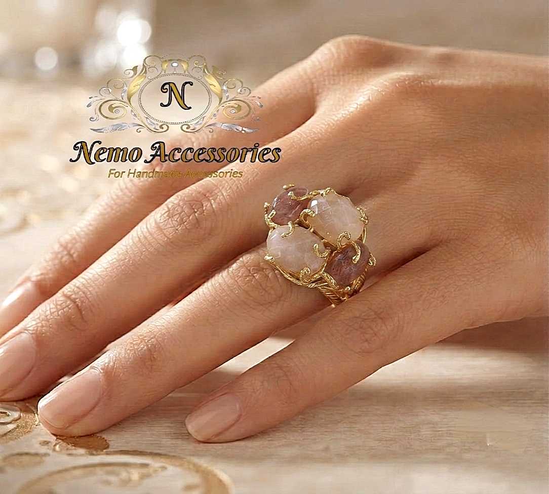 sun-stone free size ring