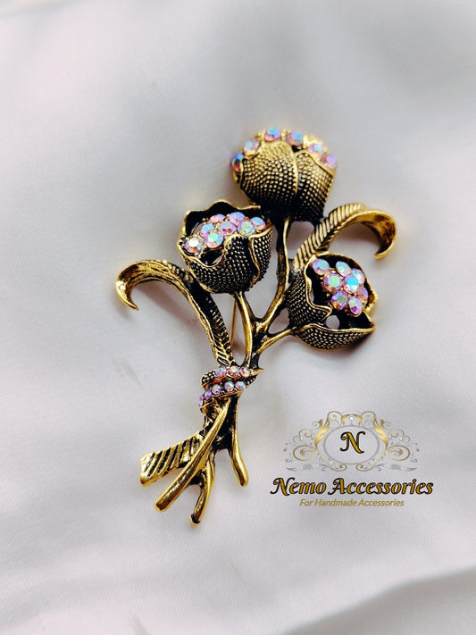 stainless-steel brooch