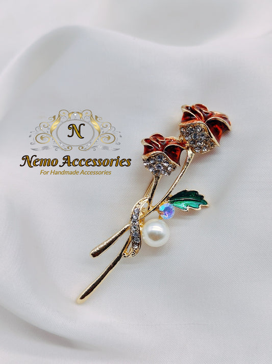 stainless-steel brooch