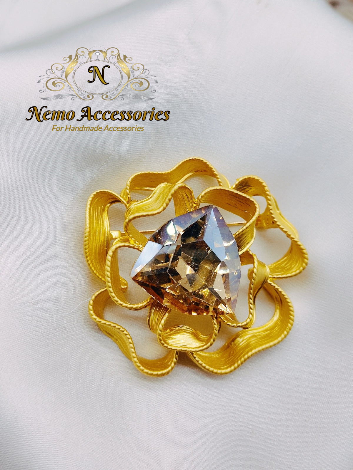 stainless-steel brooch