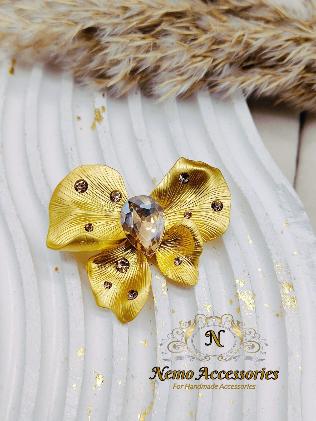 stainless-steel brooch