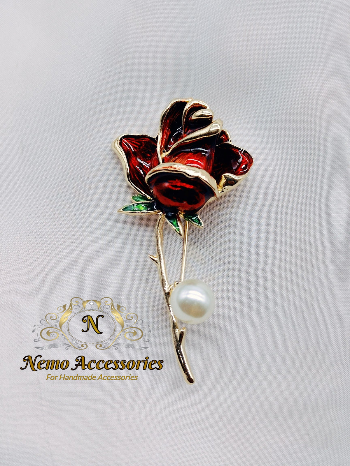 stainless-steel brooch