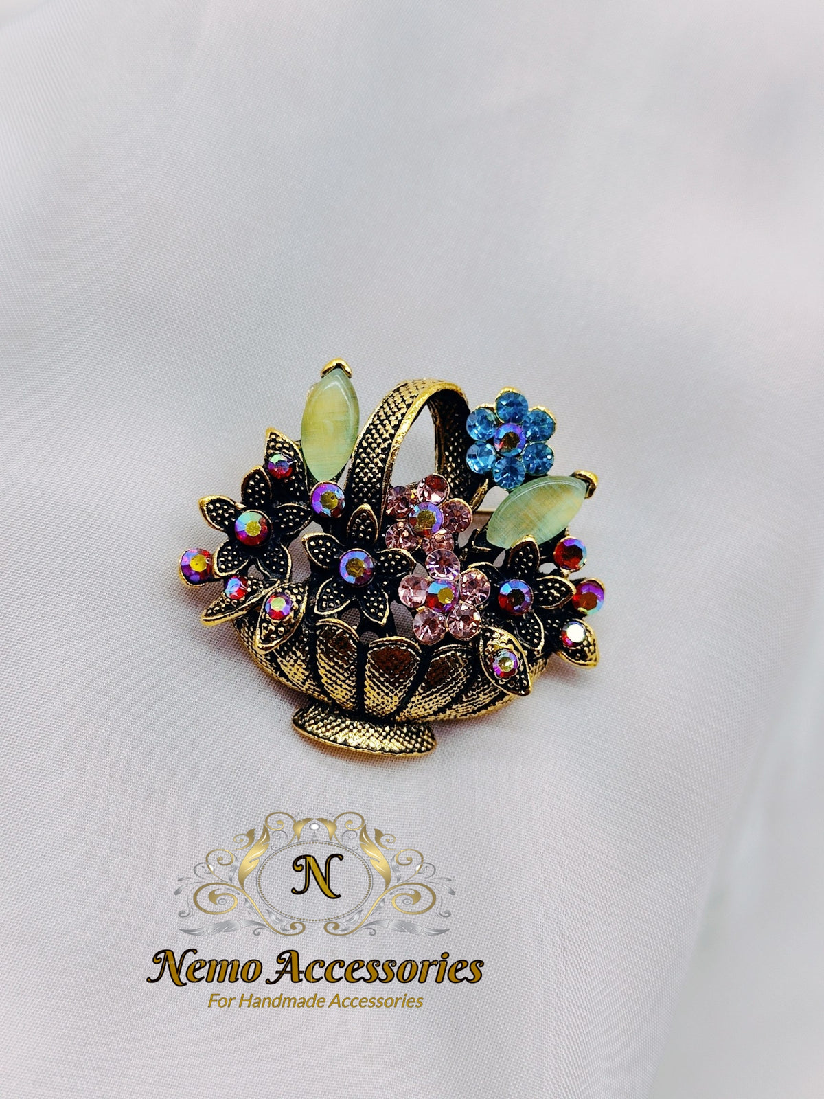 stainless-steel brooch