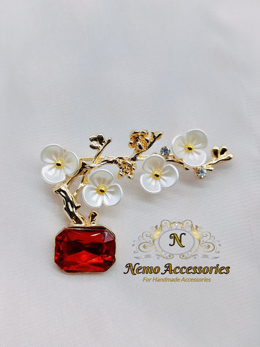 stainless-steel brooch
