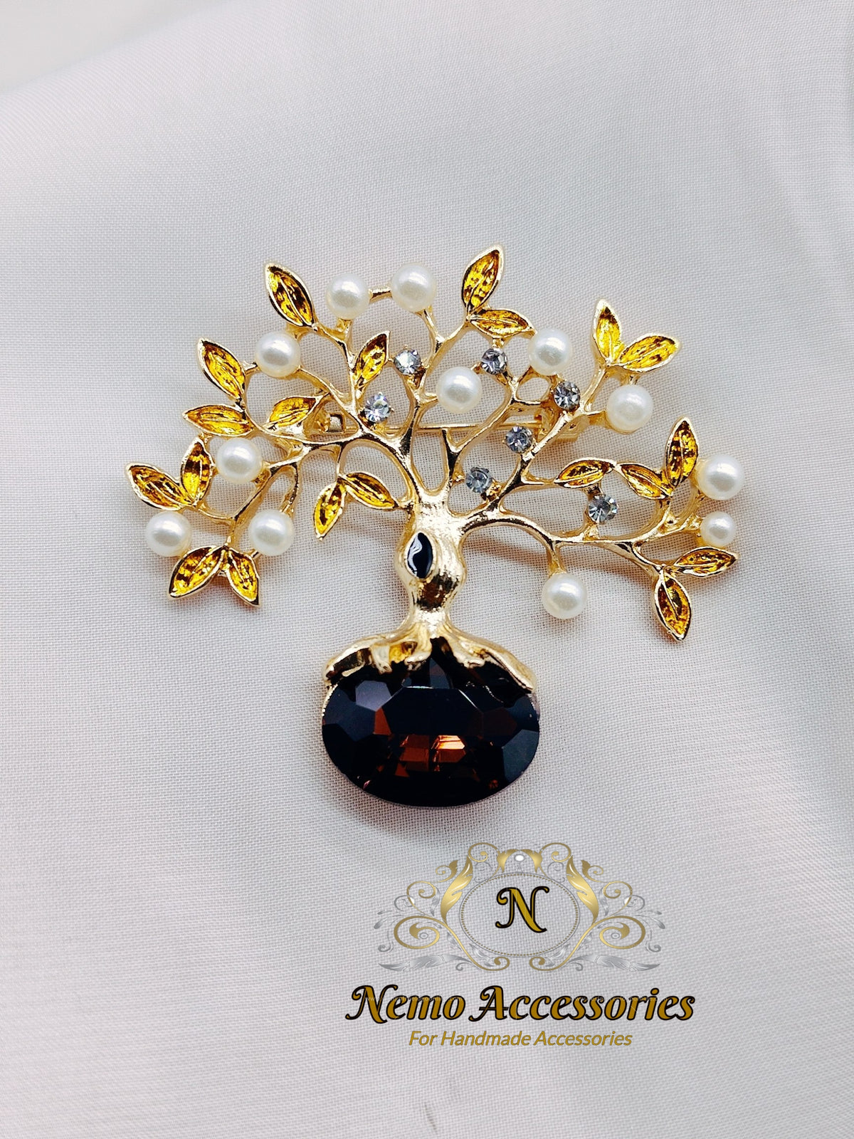 stainless-steel brooch