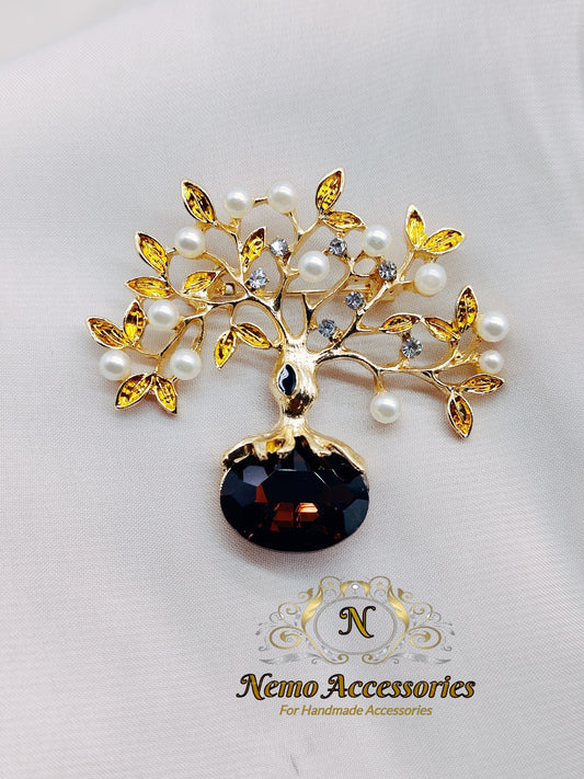stainless-steel brooch