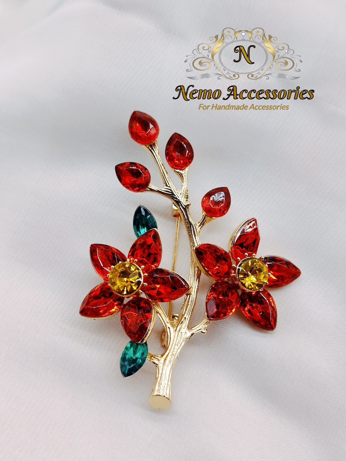 stainless-steel brooch