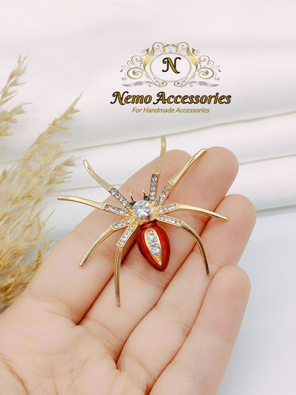 stainless-steel brooch