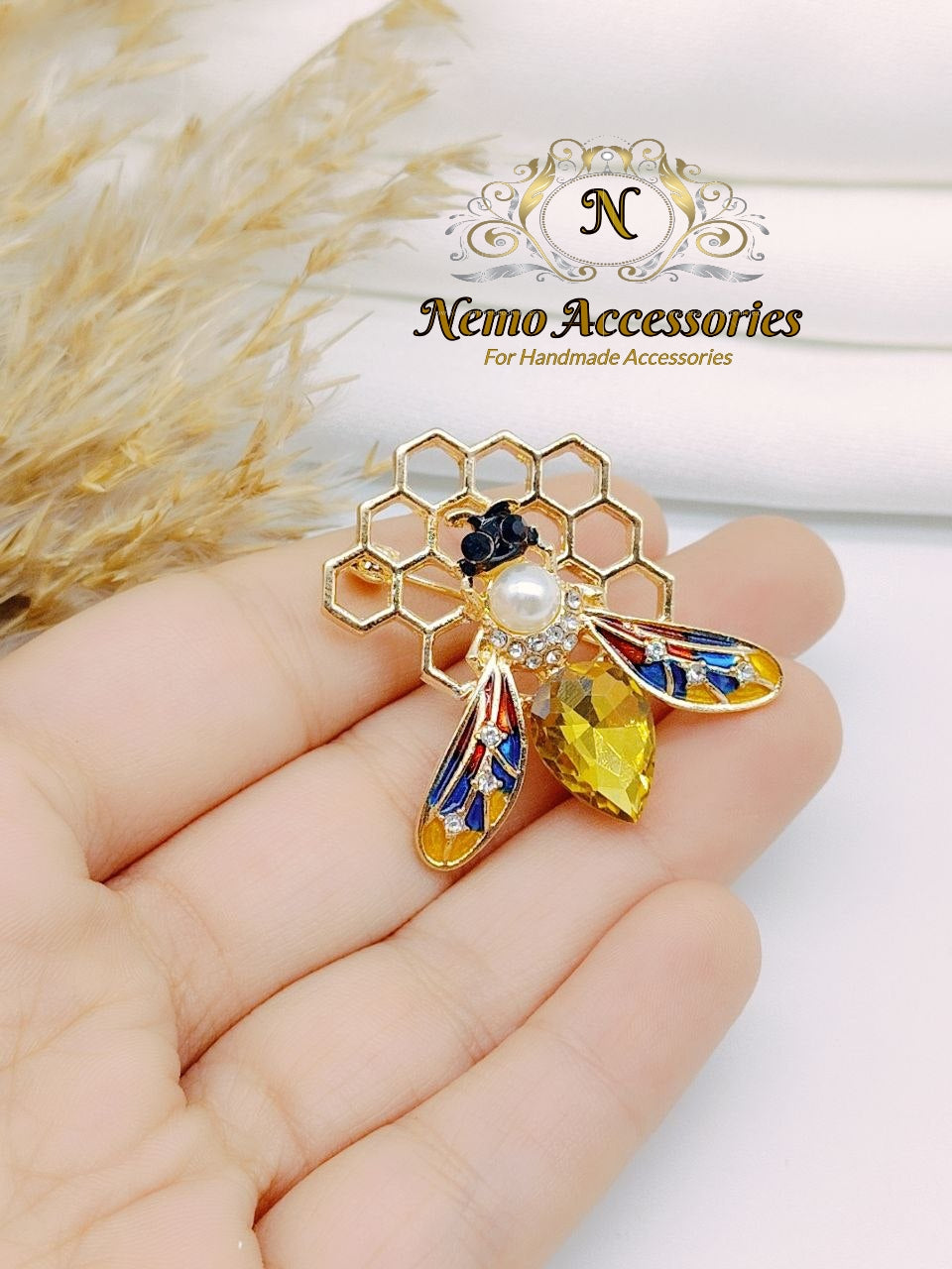 stainless-steel brooch