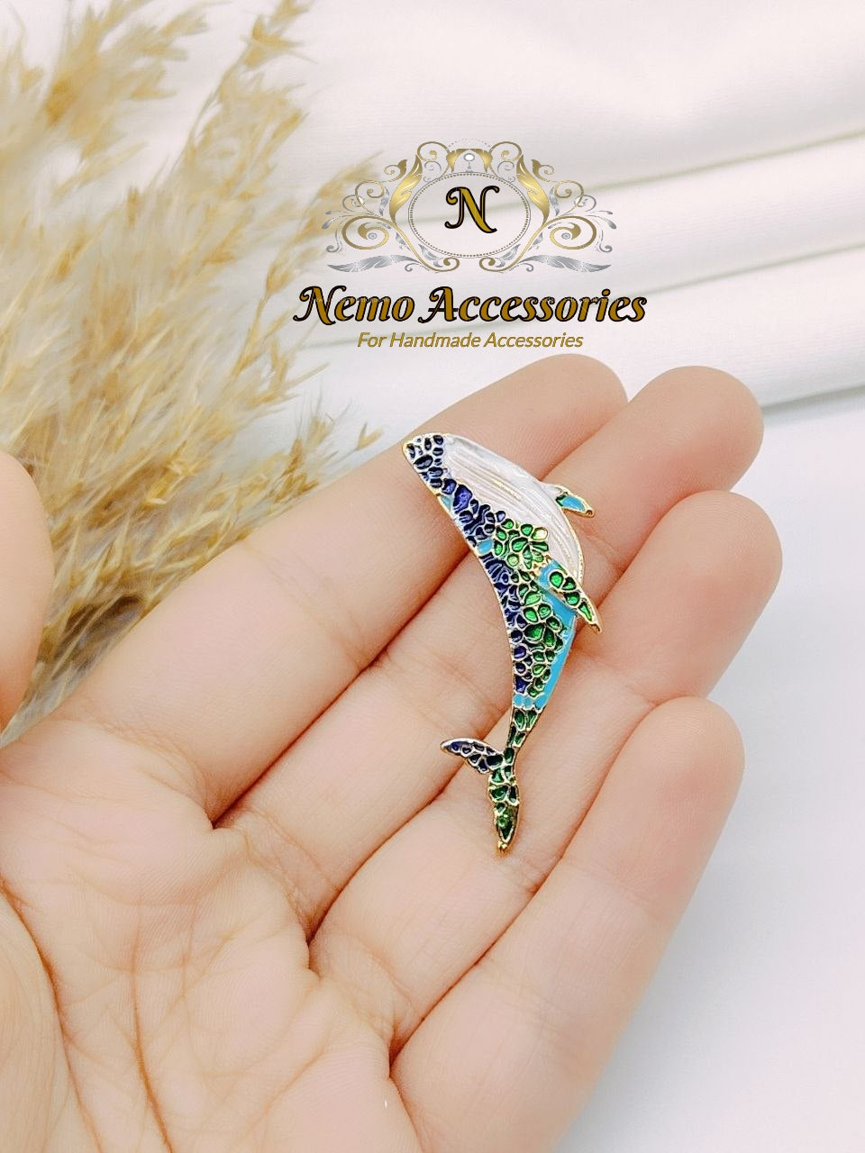 stainless-steel brooch