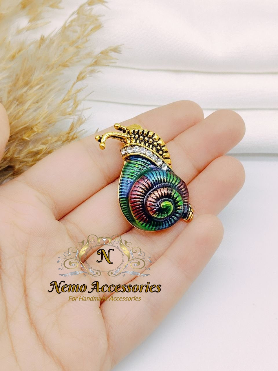 stainless-steel brooch