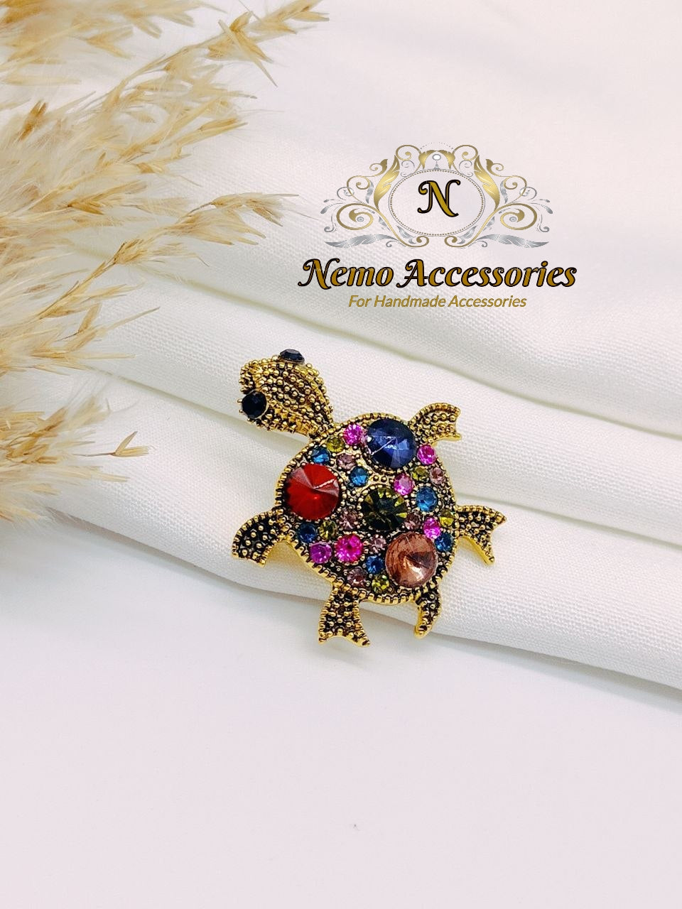stainless-steel brooch