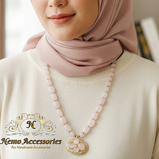 كوليه احجار روزكوارتز